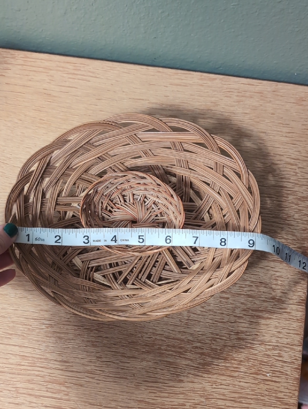 Woven Rattan Decorative Basket Set Natural Brown - Picture 4 of 4